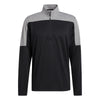 Adidas Lightweight UV Black Melange Mens Golf 1/4 Zip