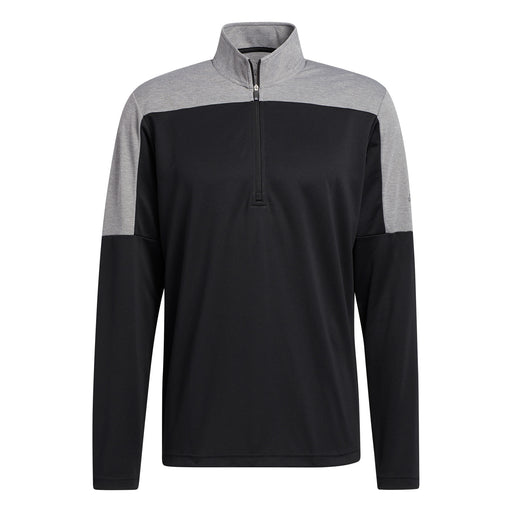 Adidas Lightweight UV Black Mel Mens Golf 1/4 Zip - Black Melange/XXL
