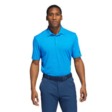 Load image into Gallery viewer, Adidas Space-Dyed Striped Mens Golf Polo - Blue Rush/Navy/XXL
 - 1