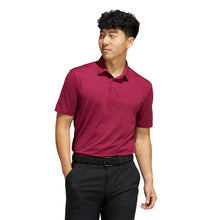 Load image into Gallery viewer, Adidas Space-Dyed Striped Mens Golf Polo - Legacy Burgundy/XXL
 - 3