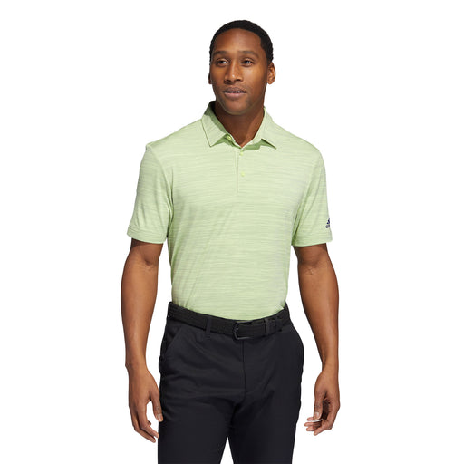 Adidas Space-Dyed Striped Mens Golf Polo - Pulse Lime/Indi/XXL