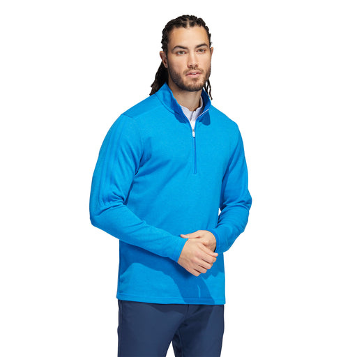 Adidas Three Stripes Mens Golf 1/4 Zip - Blue Rush/XXL