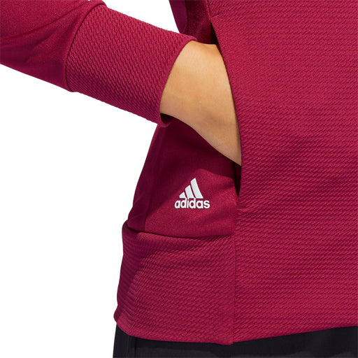 Adidas Textured Legacy Burgundy Womens Golf Jacket