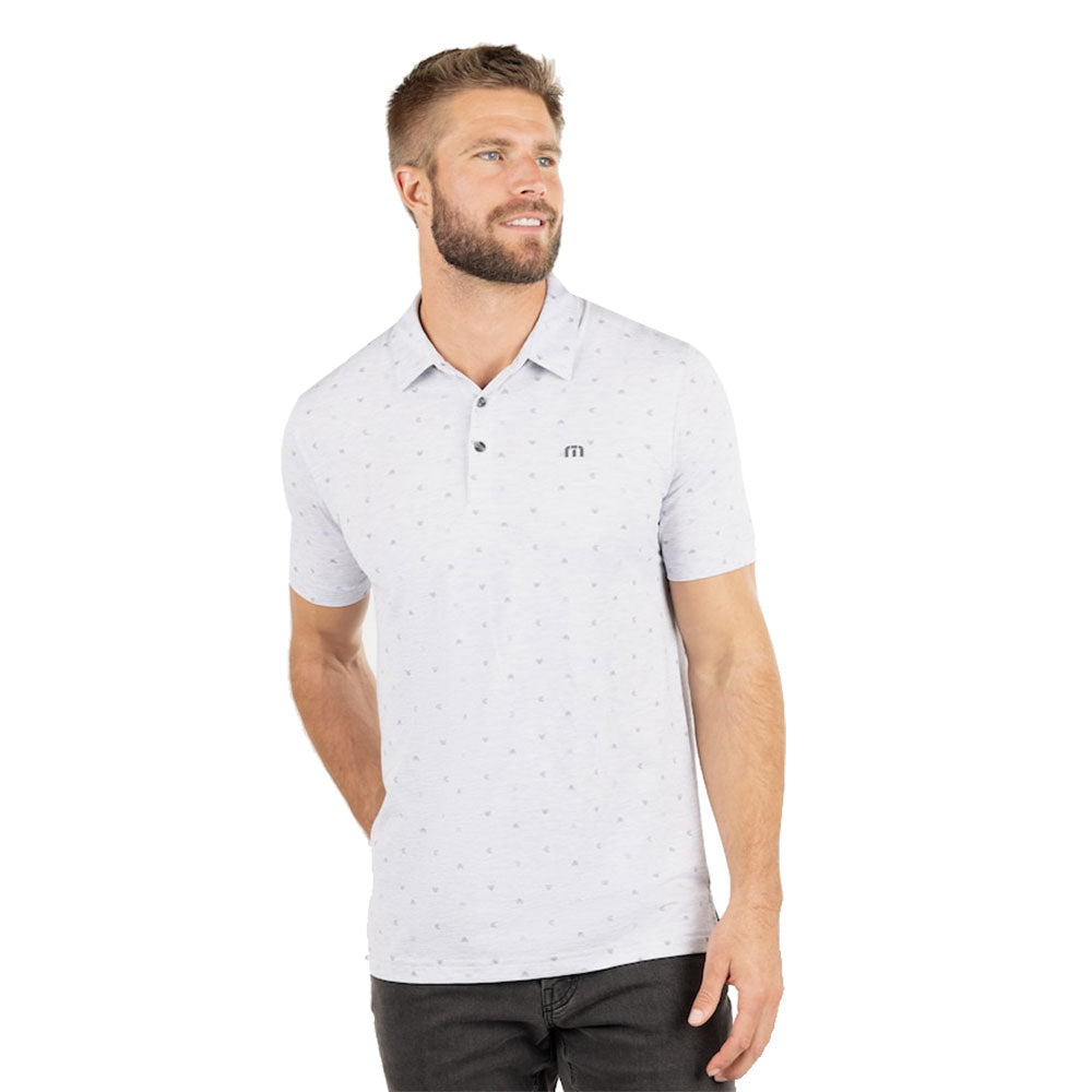 TravisMathew Hot Chili Hthr Lgt Gry Mens Golf Polo - Htr Lt Gry 0hlg/XL