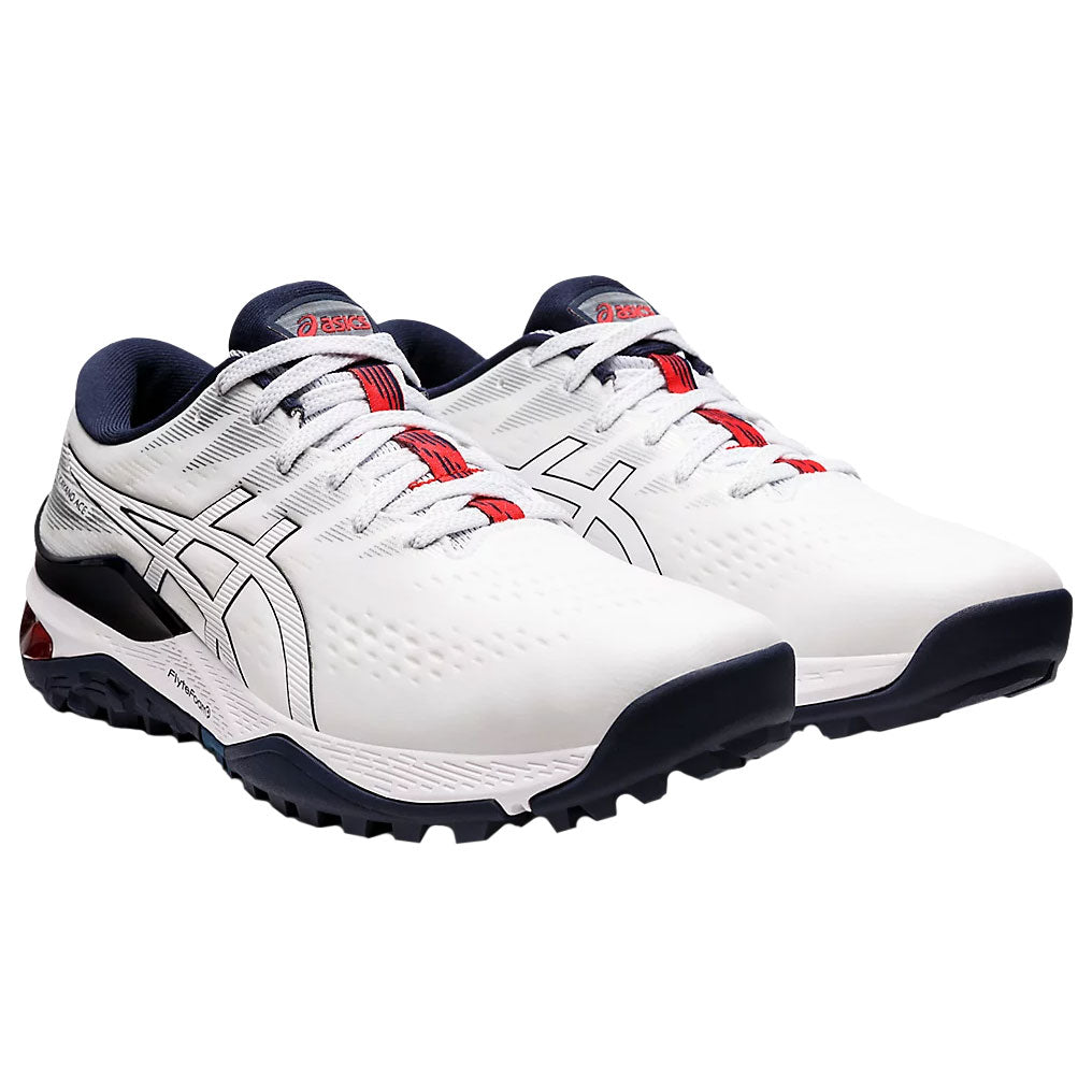 Asics Gel-Kayano Ace White Mens SL Golf Shoes - White/White/D Medium/10.5