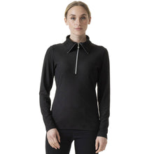 Load image into Gallery viewer, Daily Sports Floy Roll Neck Womens Golf 1/2 Zip - BLACK 999/L
 - 1