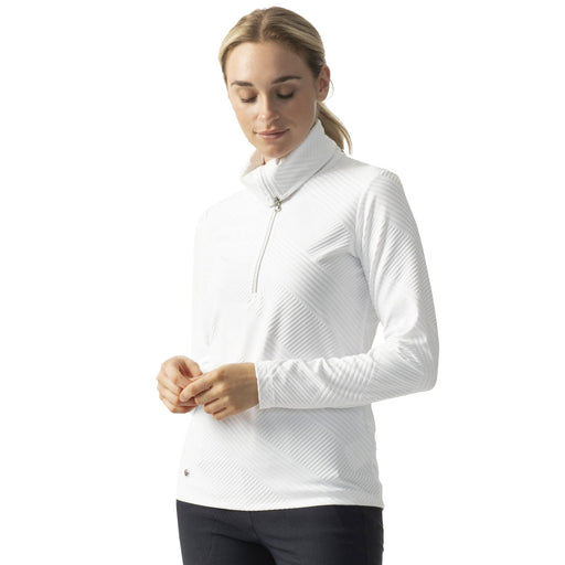 Daily Sports Floy Roll Neck Womens Golf 1/2 Zip - WHITE 100/L
