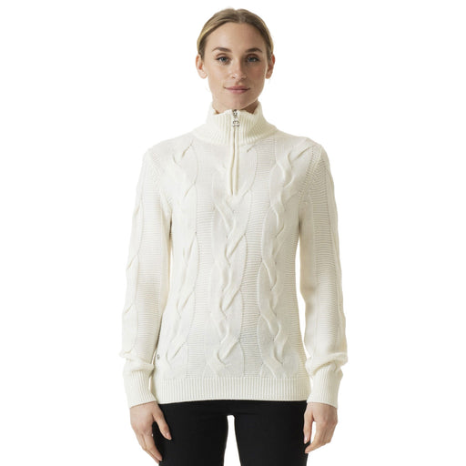 Daily Sports Addie Womens 1/2 Zip Golf Sweater - WHITE 100/L