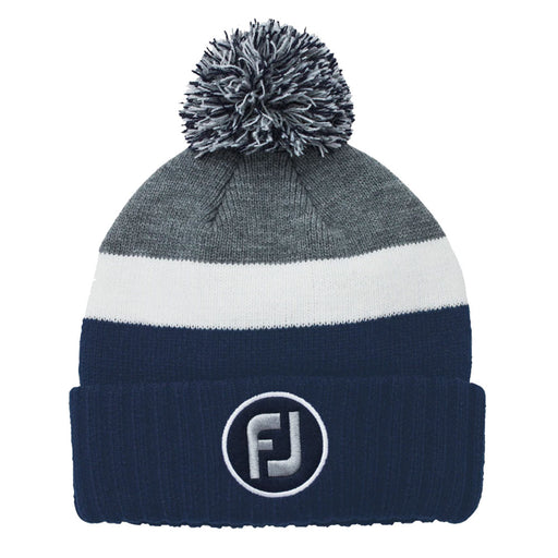 FootJoy Winter Knit Pom Pom Unisex Golf Beanie - Navy