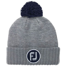 Load image into Gallery viewer, FootJoy Winter Knit Pom Pom Hthr Unisex Golf Beani - Grey Heather
 - 2