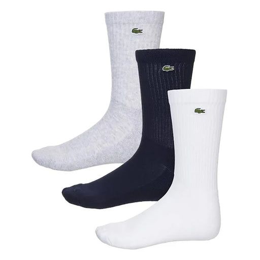Lacoste Core Performance Crew Unisex Socks - Grey/White/Navy/L