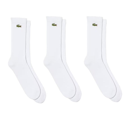 Lacoste Core Performance Crew Unisex Socks - White/L
