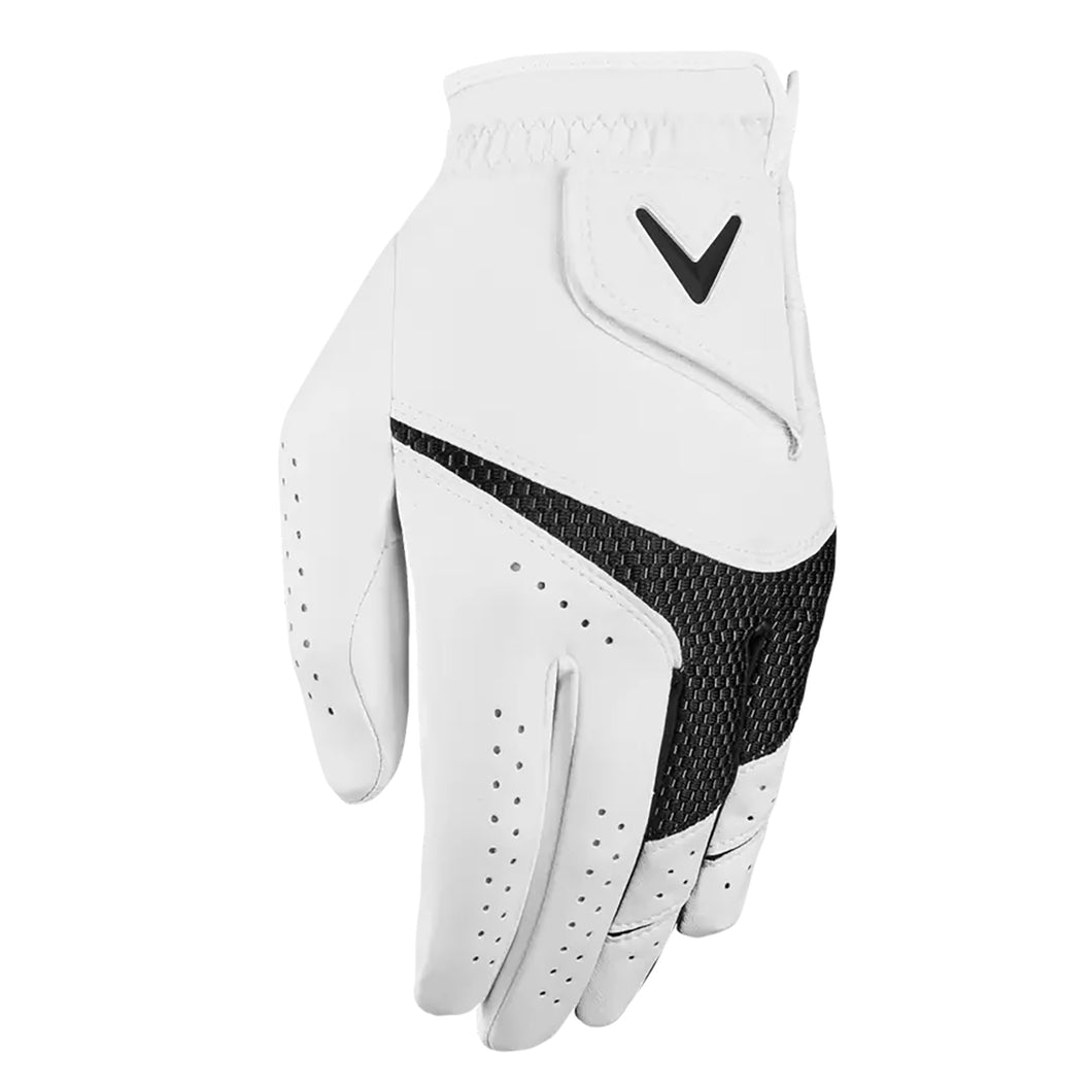 Callaway Weather Spann White Mens Golf Glove - Left/XXL