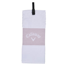 Load image into Gallery viewer, Callaway Tri-Fold Golf Towel - Mauve/White
 - 2