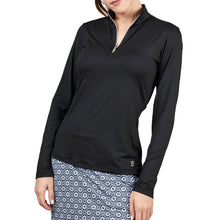 Load image into Gallery viewer, Sofibella Long Sleeve UV Feather Wmns Golf 1/4 Zip - Black/2X
 - 6