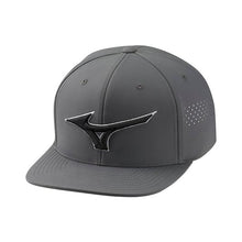 Load image into Gallery viewer, Mizuno Tour Flat Snapback Golf Hat - Dark Charcoal/One Size
 - 1