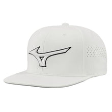Load image into Gallery viewer, Mizuno Tour Flat Snapback Golf Hat - White/White/One Size
 - 3