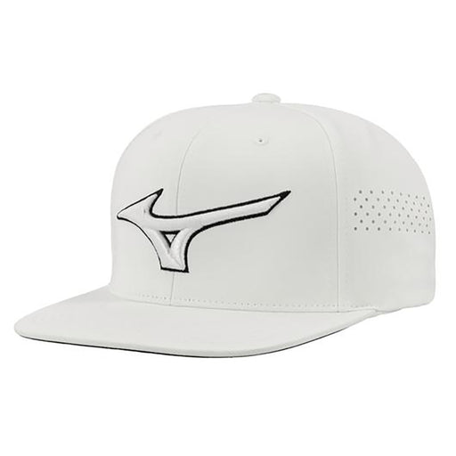 Mizuno Tour Flat Snapback Golf Hat - White/White/One Size