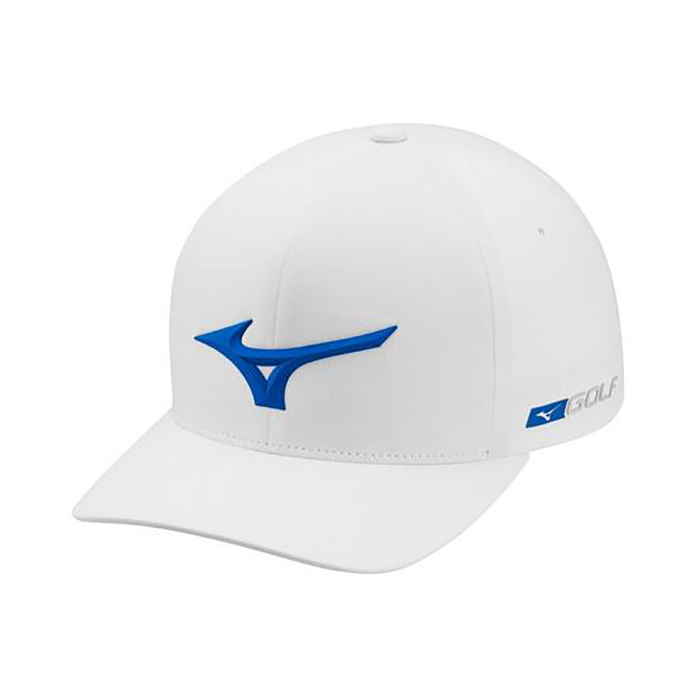 Mizuno Tour Delta Fitted Golf Hat - White/L/XL