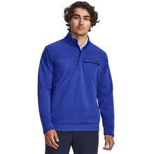 Load image into Gallery viewer, Under Armour Storm SweaterFleece Mens Golf 1/2 Zip - TEAM ROYAL 400/XXL
 - 1