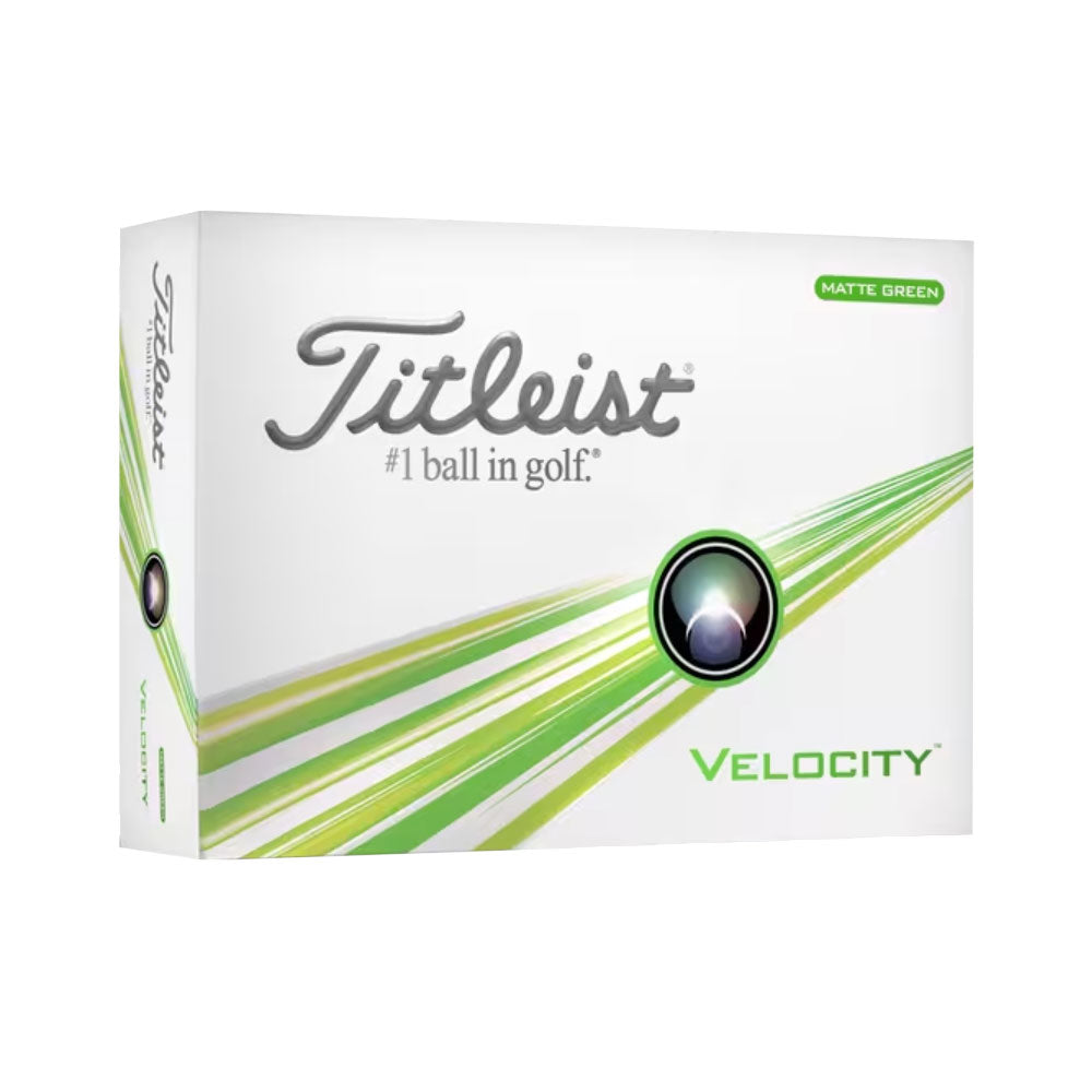 Titleist Velocity Golf Balls - Dozen - Matte Green