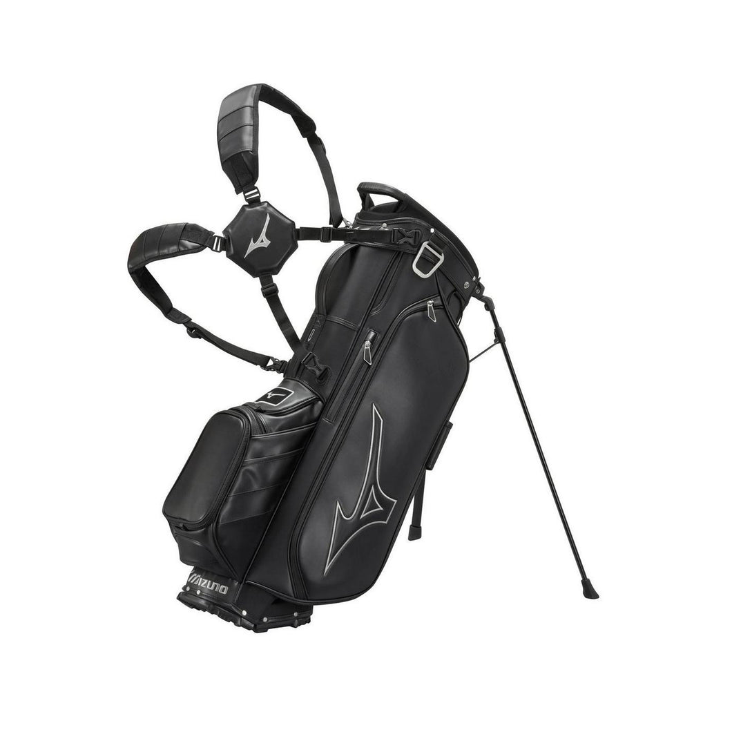 Mizuno Tour 6-Way Black Golf Stand Bag - Black