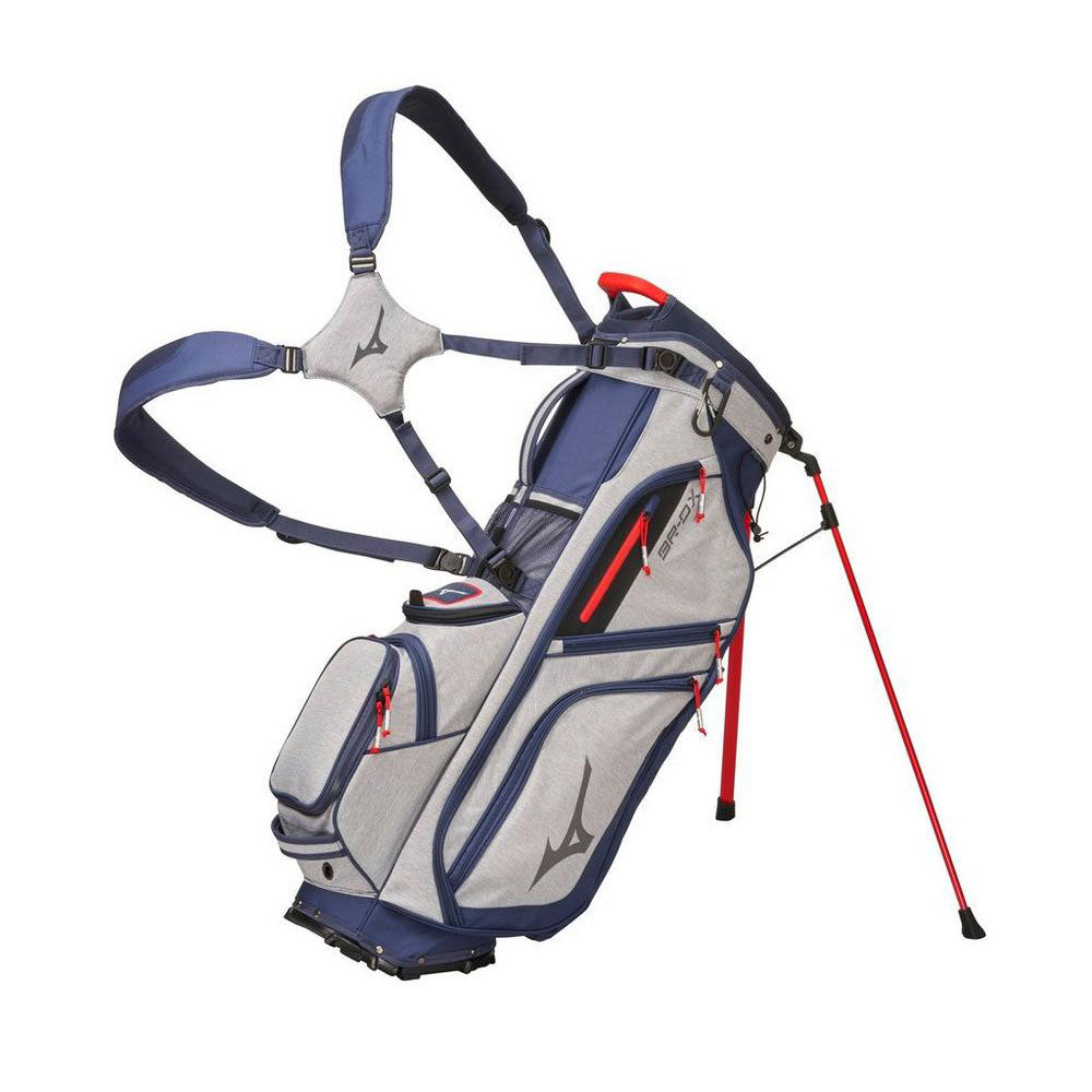 Mizuno BR-DX 14-Way Hthr Grey Golf Stand Bag - Hthr Grey/Navy