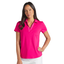 Load image into Gallery viewer, Puma Golf Cloudspun Piped Womens SS Golf Polo - Garnet Rose/L
 - 1