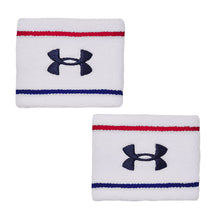 Load image into Gallery viewer, Under Armour Striped Performance Terry Wristband - White/Grey/Navy
 - 1