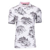 Greyson Wolf Toile Arctic Mens Golf Polo