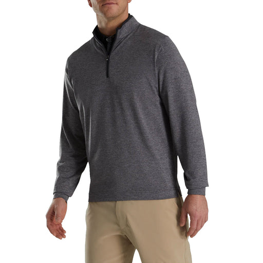 Footjoy Ltwt Solid Mid Charcoal Mens Golf 1/2 Zip - Charcoal/XXL