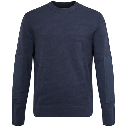 J. Lindeberg Swirl Knitted Navy Mens Golf Sweater