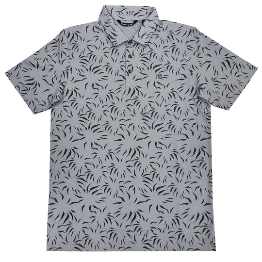 TravisMathew Downhill Heather Silver Bullet Mens Golf Polo