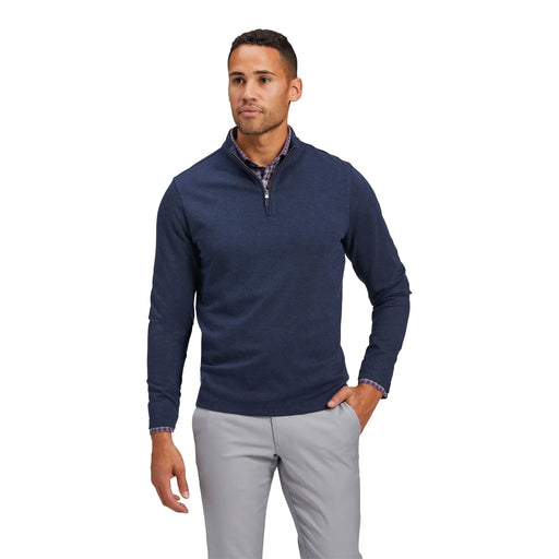 Mizzen + Main Proflex Mens 1/4 Zip - Navy Heather/XXL