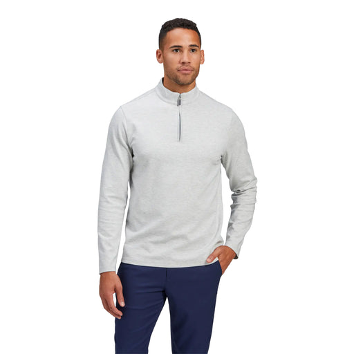 Mizzen + Main Proflex Mens 1/4 Zip - White Heather/XXL