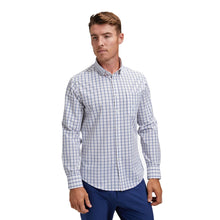 Load image into Gallery viewer, Mizzen + Main Leeward No Tuck Wht Mens Dress Shirt - White Navy/XXL
 - 1