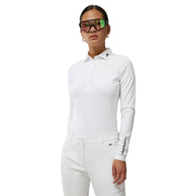 Load image into Gallery viewer, J. Lindeberg Tour Tech White Womens LS Golf Polo - WHITE 0000/M
 - 1
