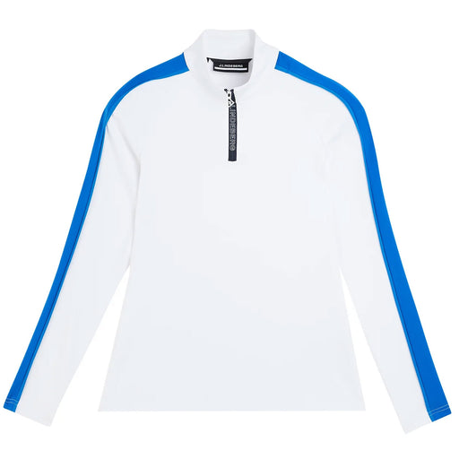 J. Lindeberg Kora Mid Layer White Wmn Golf 1/4 Zip - WHITE 0000/M