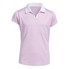 Load image into Gallery viewer, Adidas Raglan Sleeve Girls Golf Polo - BLISS LILAC 534/XL
 - 1