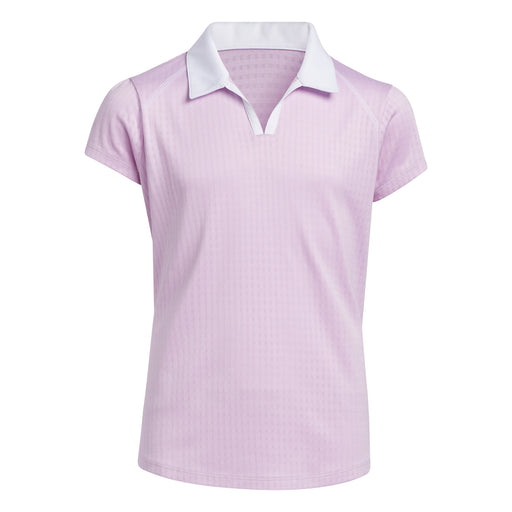 Adidas Raglan Sleeve Girls Golf Polo - BLISS LILAC 534/XL