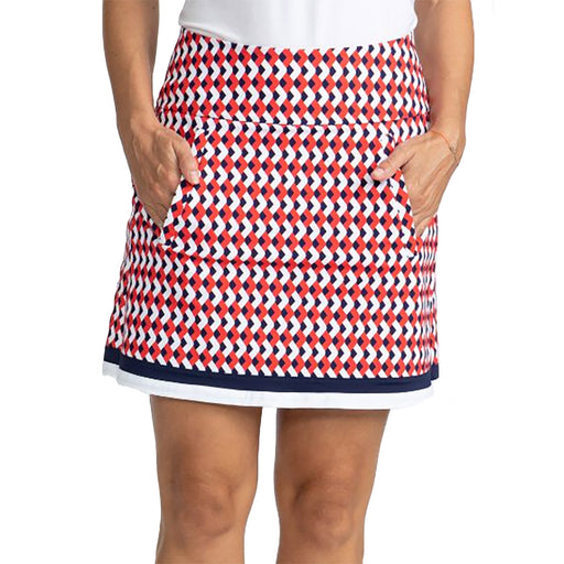 Kinona On The Fringe Womens Golf Skort - CHEVRON RED 350/L