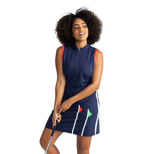 Kinona Flagstick Womens Sleeveless Golf Dress - NAVY BLUE 224/XL