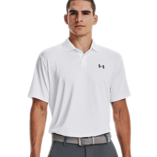 Under Armour Performance 3.0 Mens Golf Polo - WHITE 100/XXL