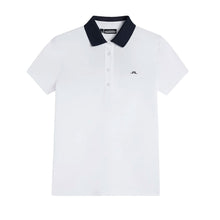 Load image into Gallery viewer, J. Lindeberg Cassie Short Sleeve Womens Golf Polo - WHITE 0000/L
 - 1