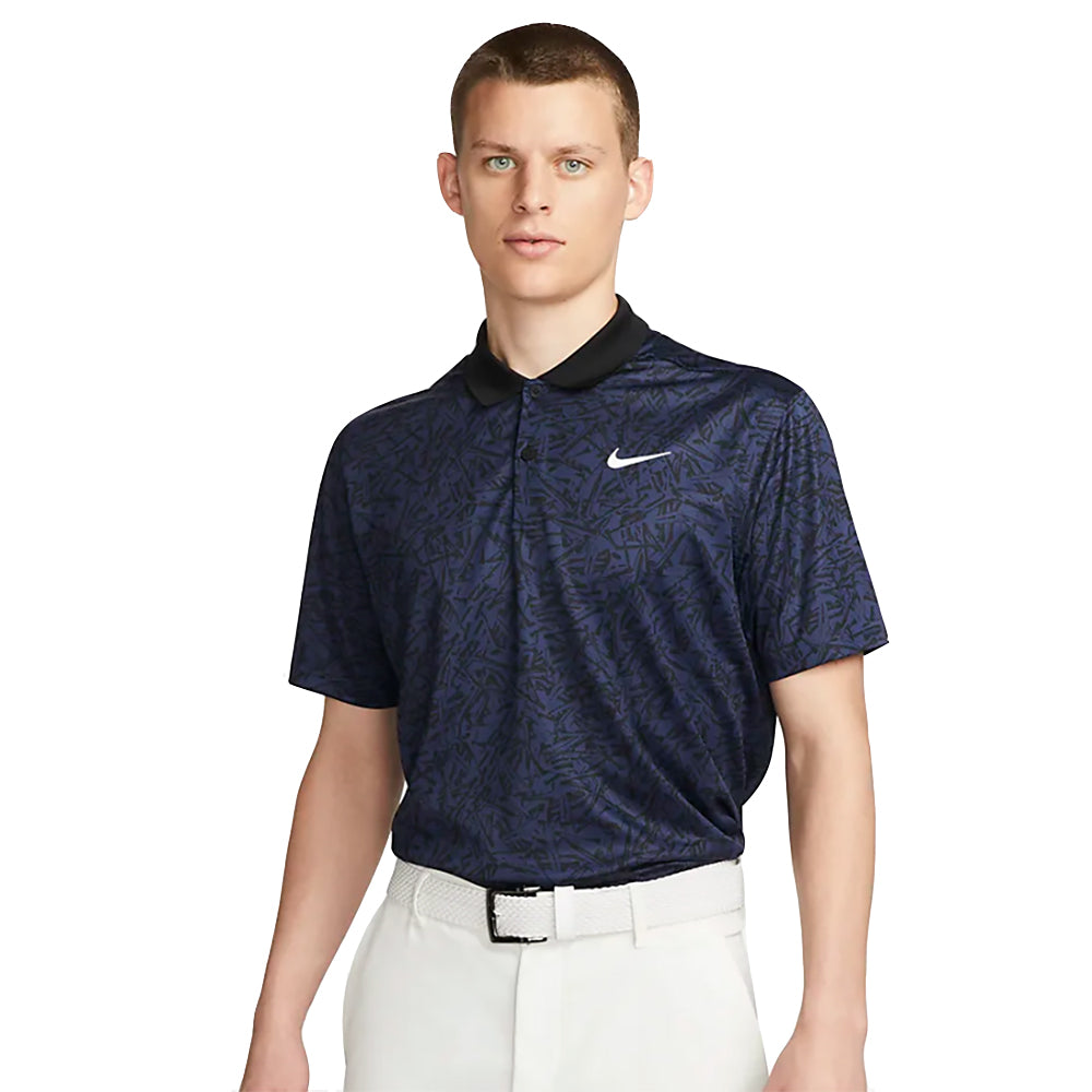 Nike DRI-Fit Victory+ Print Mens Golf Polo - MIDNGHT NVY 410/XXL