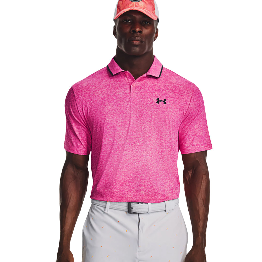 Under Armour Iso-Chill Mens Golf Polo - PINK SHOCK 683/XXL
