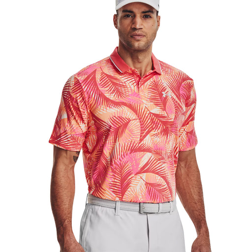 Under Armour Iso-Chill Palm Mens Golf Polo - PINK SHOCK 683/XXL
