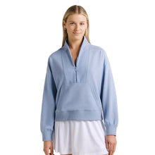 Load image into Gallery viewer, Travis Mathew Bristol Womens Half Zip Pullover - Hthr Blue 4hbl/L
 - 1