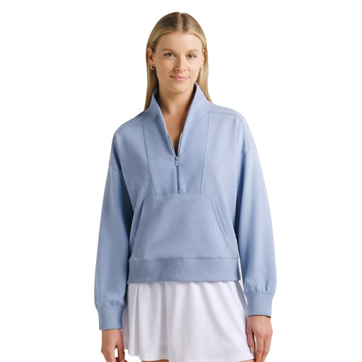 Travis Mathew Bristol Womens Half Zip Pullover - Hthr Blue 4hbl/L