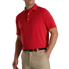 Load image into Gallery viewer, FootJoy Stretch Lisle Dot Print Mens Golf Polo - Red/White/XXL
 - 1